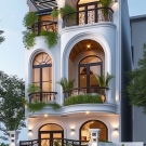 Xu hướng đường cong trong thiết kế nhà phố đương đại ở Việt Nam